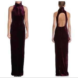 AQ/AQ Maxi Halter Purple Dress